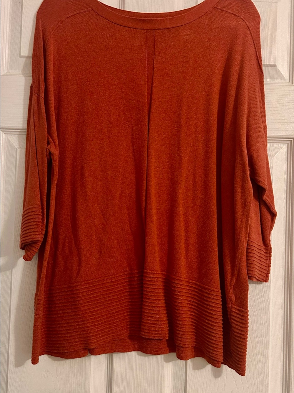 Cyrus Scoop Neck Sweater in Rust